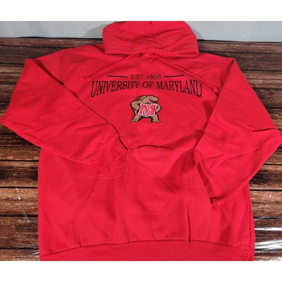 Maryland Terrapins Pullover Hoodie Red Adult Size L - Picture 1 of 4